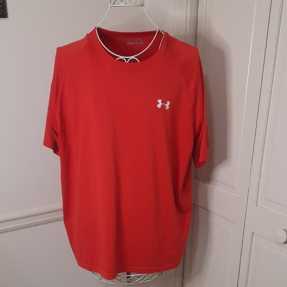 Under Armour Men's Bright Red Short Sleeve Tee